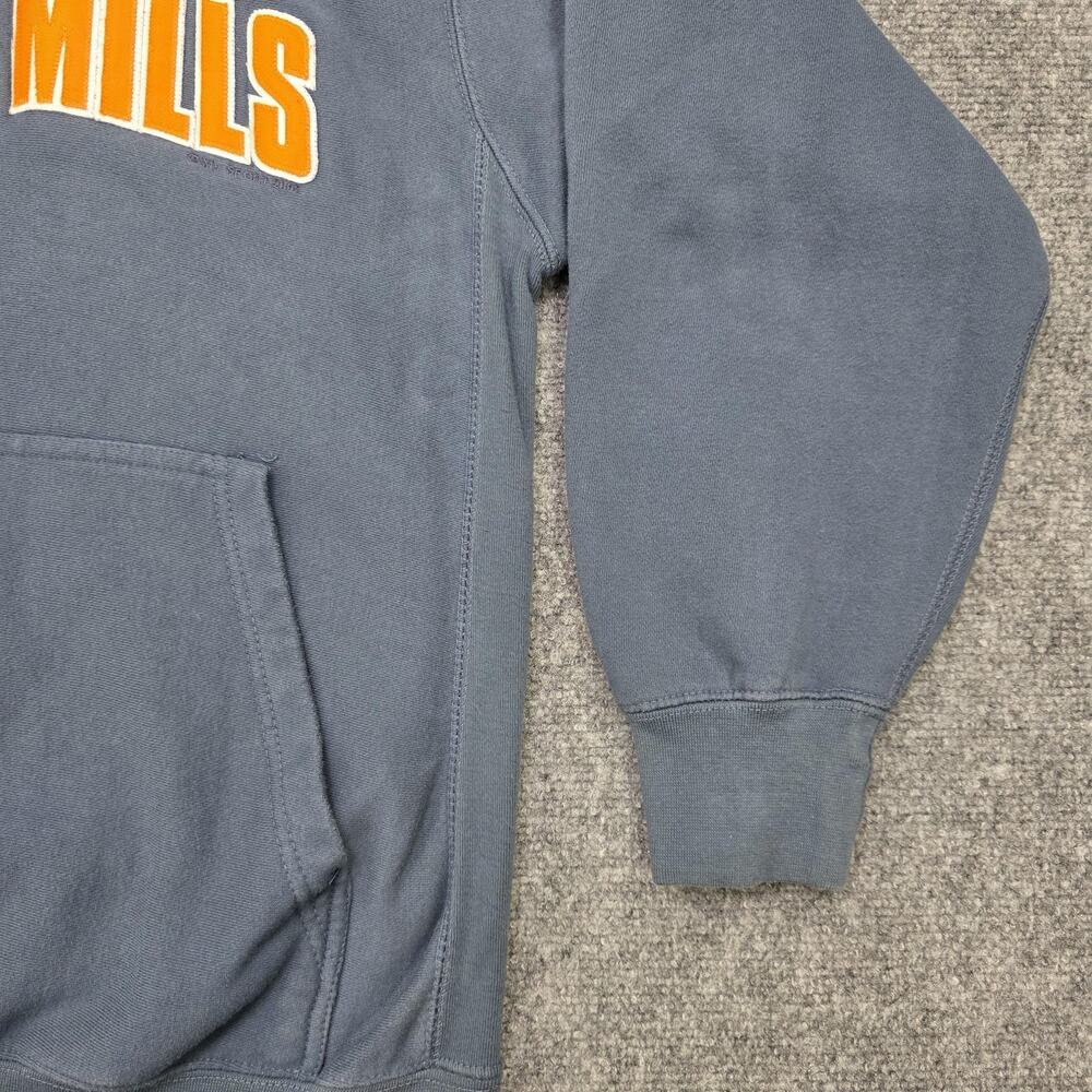 General Mills Sweatshirt Mens Small Blue Hoodie Embroidered Fleece Y2K Retro - Picture 12 of 16